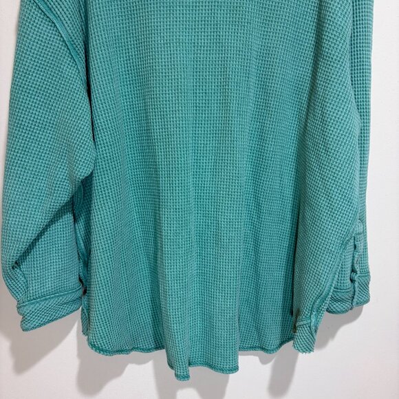 Aerie Lumber Jane Waffle Button Down Shirt Shacket - Picture 10 of 10